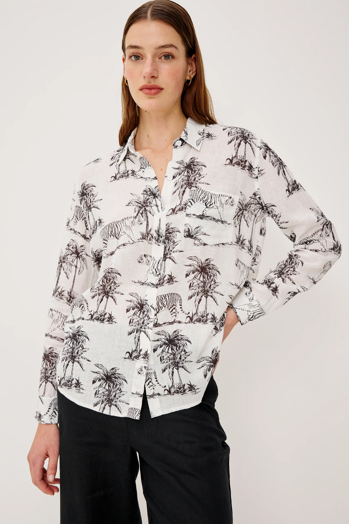 Charli Shirt - Ivory Bengal