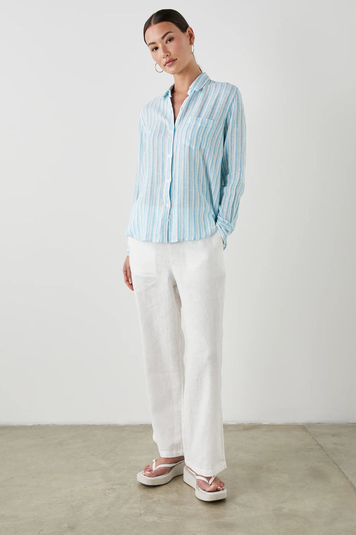 Charli Shirt - Laguna Stripe