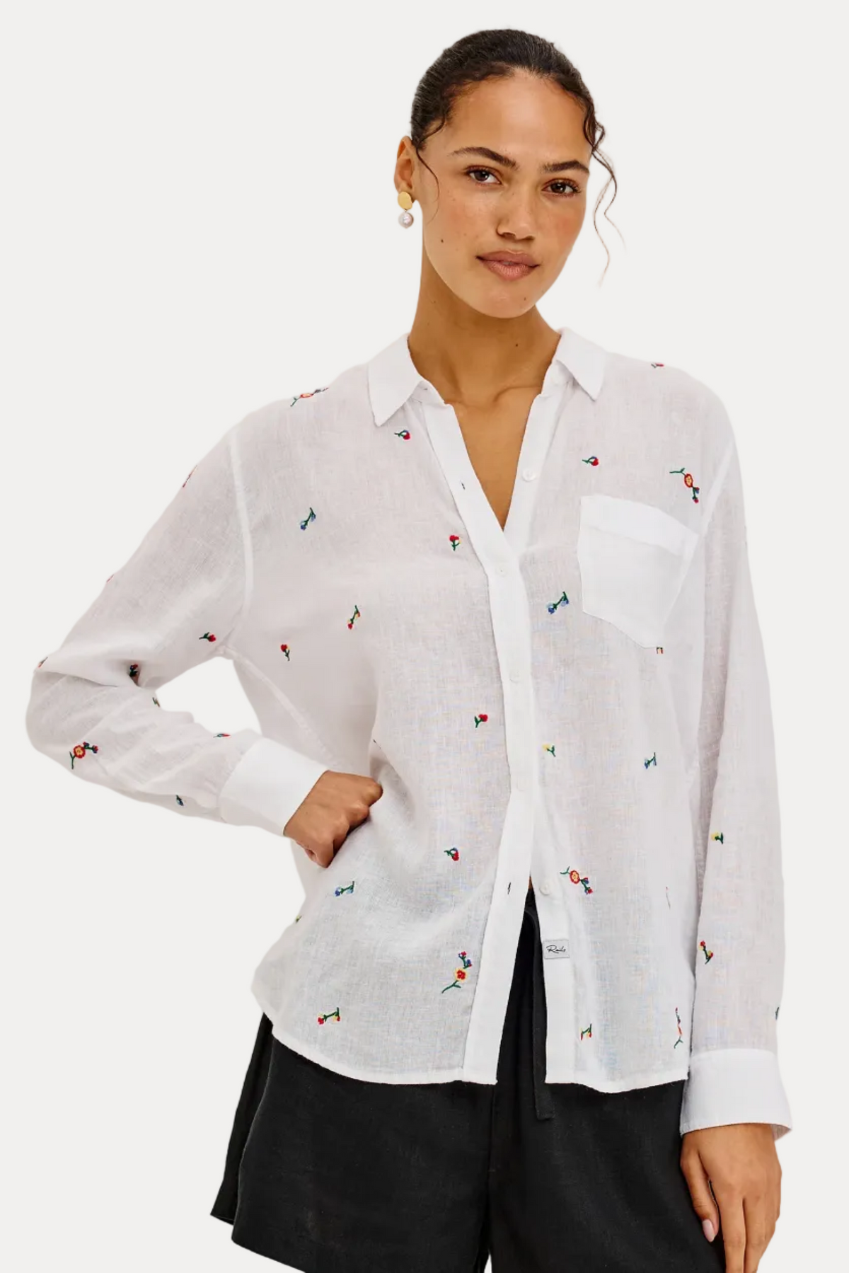 Charli Shirt - Wildflower Embroidery
