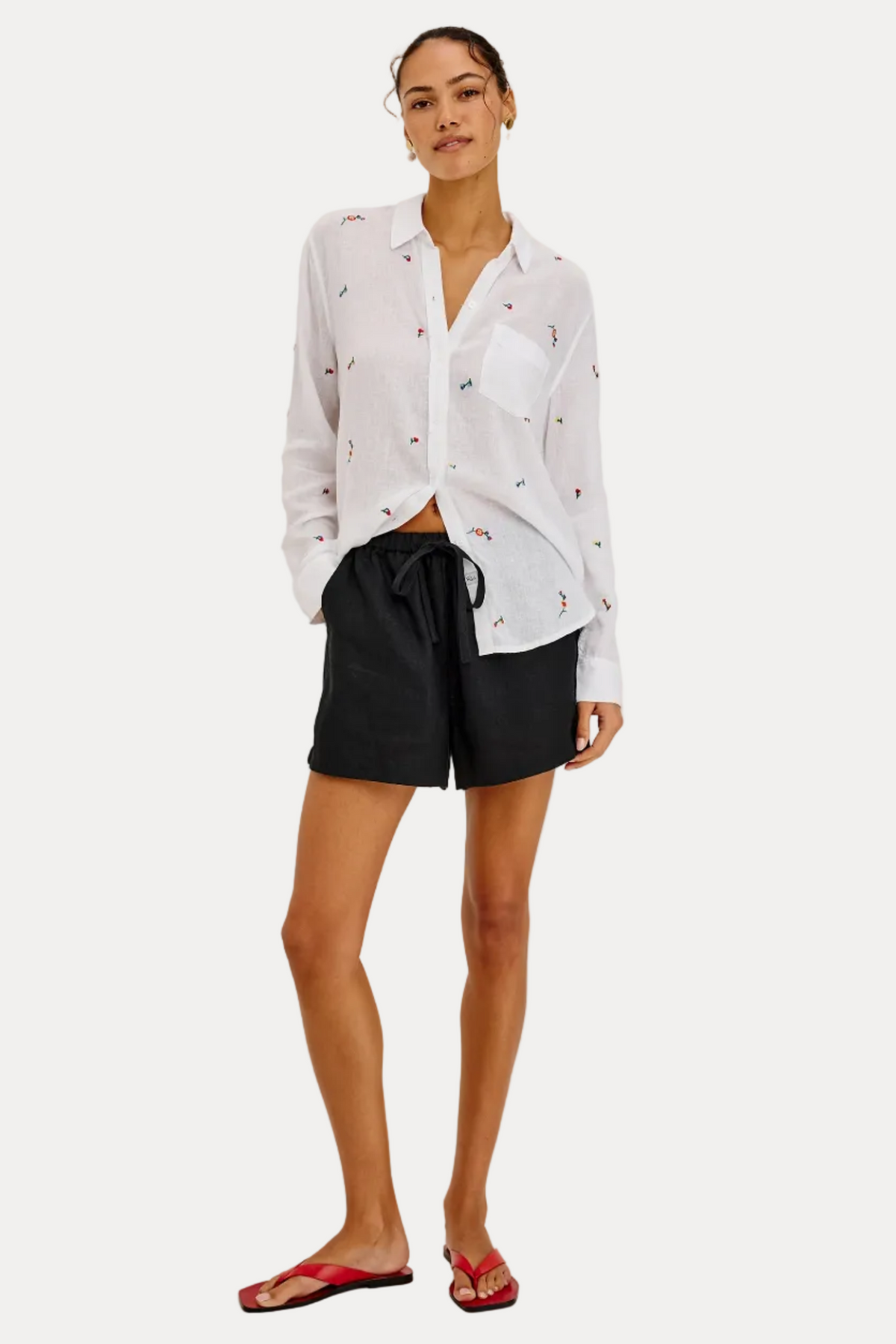 Charli Shirt - Wildflower Embroidery
