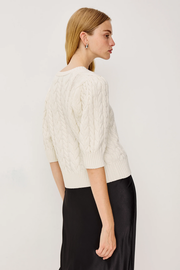Clarissa Sweater - Ivory Cables