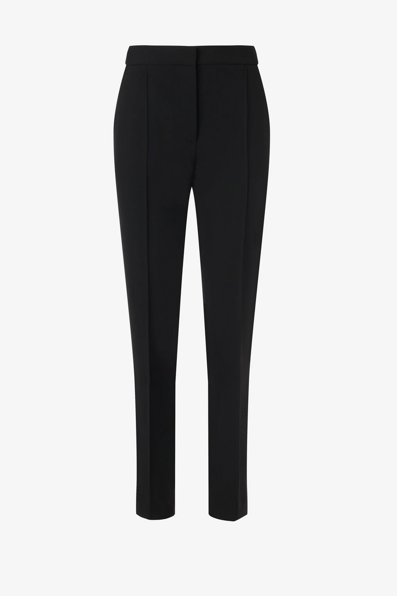Pintuck Straight Leg Trouser - Black