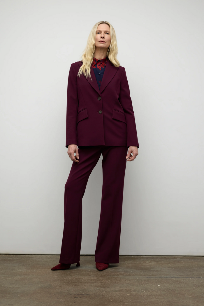 Semi-Fitted Jacket - Aubergine