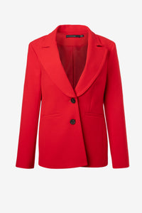 Formal Jacket With Lapel Topstitch - Red