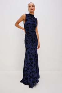 Cosmos Dress - Navy Tossed Floral