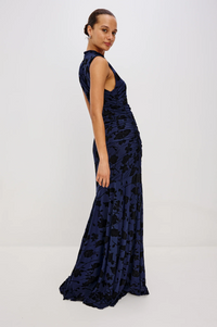 Cosmos Dress - Navy Tossed Floral