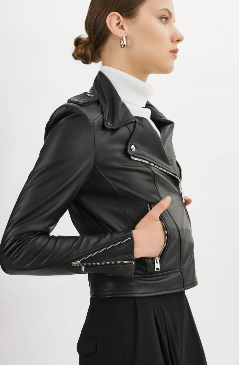 Donna Leather Jacket - Black