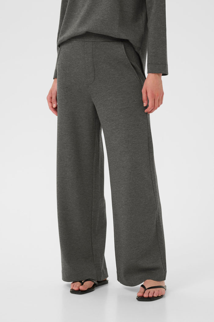 Gincette Melange Pants - Dark Grey Melange