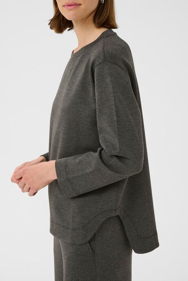 Gincent Melange Crewneck - Dark Grey Melange