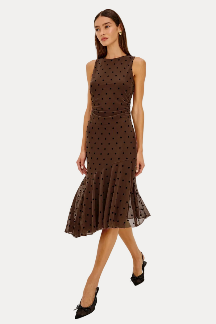 Daija Dress - Chocolate Polka Dot