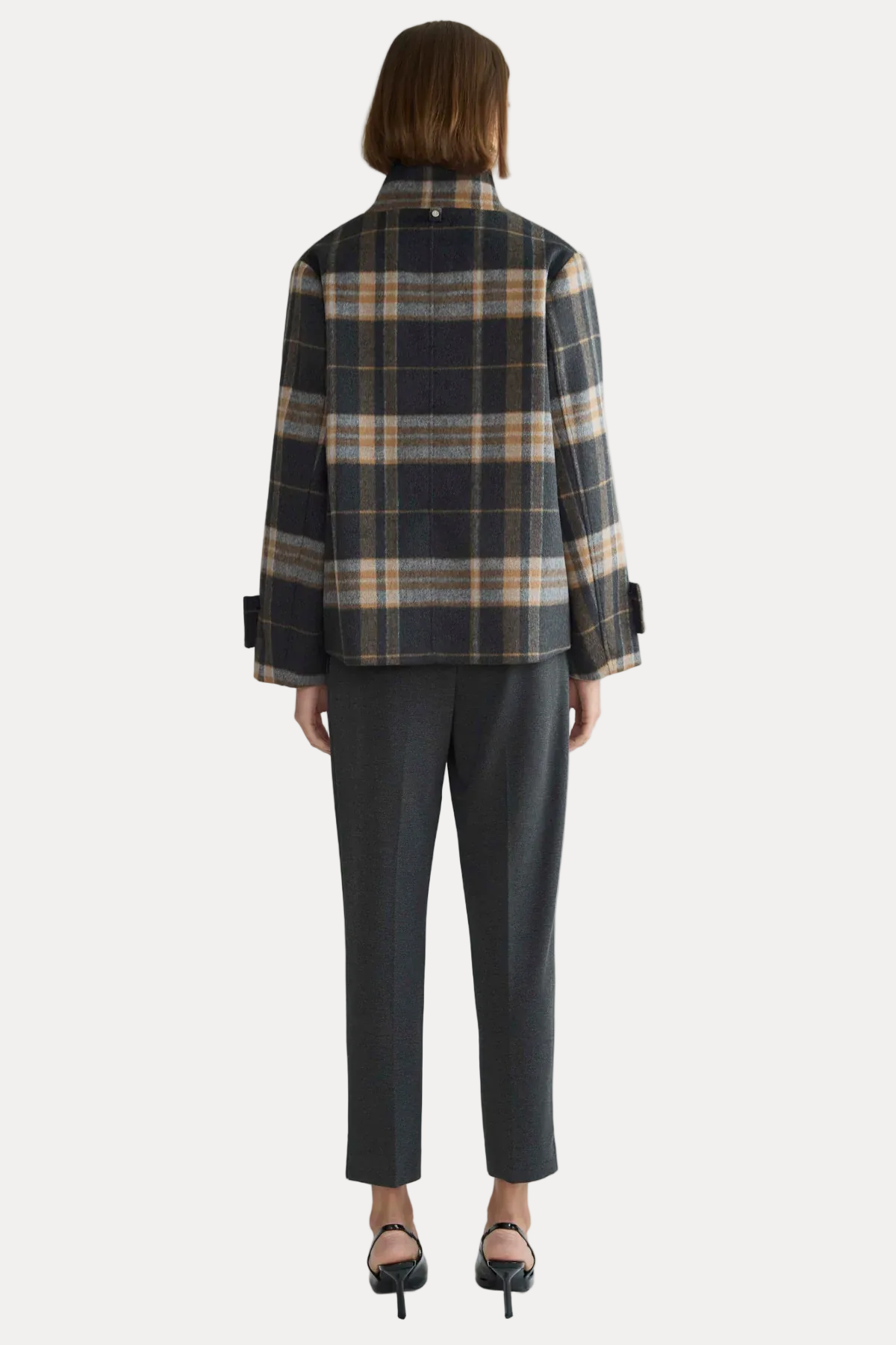 Dakota Jacket - Charcoal/Camel Plaid