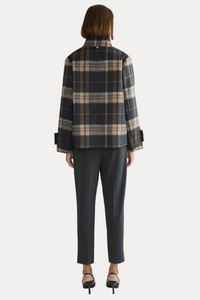 Dakota Jacket - Charcoal/Camel Plaid