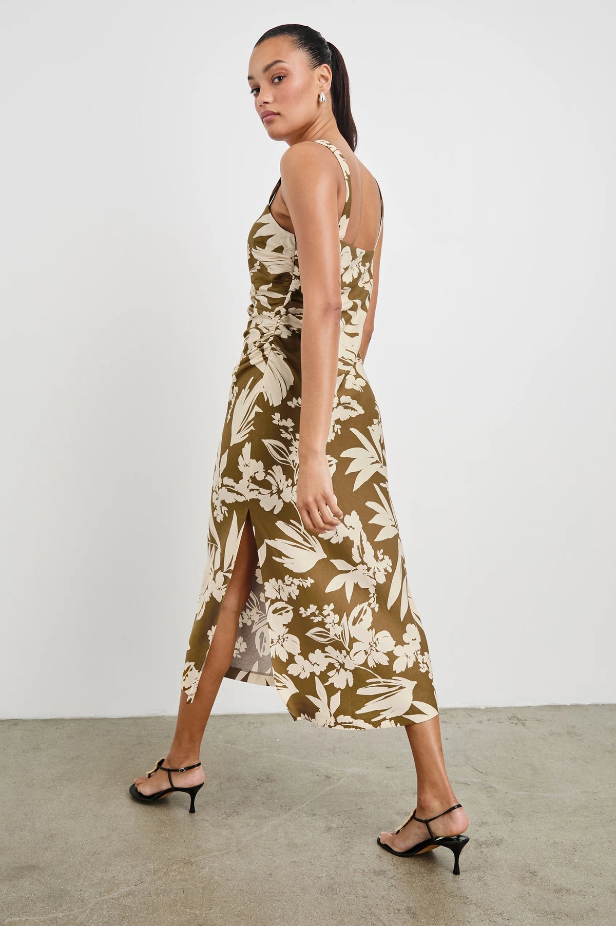 Damarias Dress - Olive Tropic