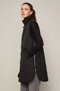 Destiny Quilted Vest - Black