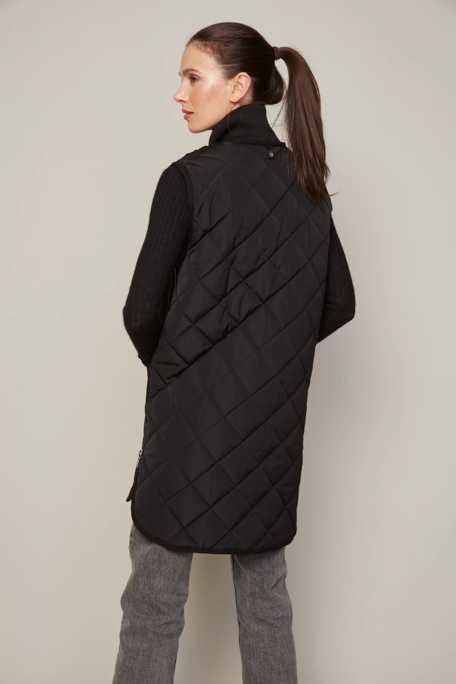 Destiny Quilted Vest - Black