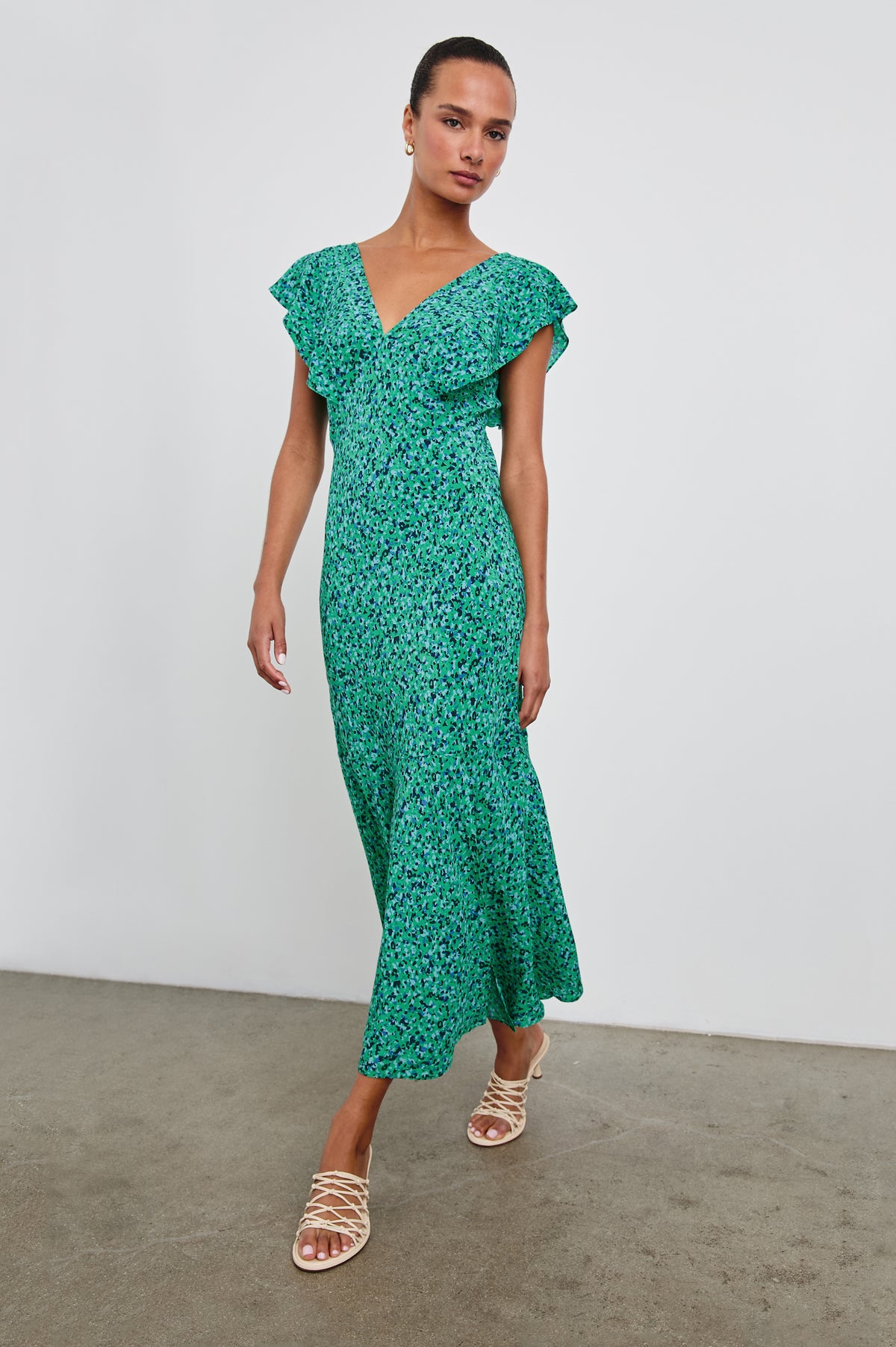 Dina Dress - Green Speckled