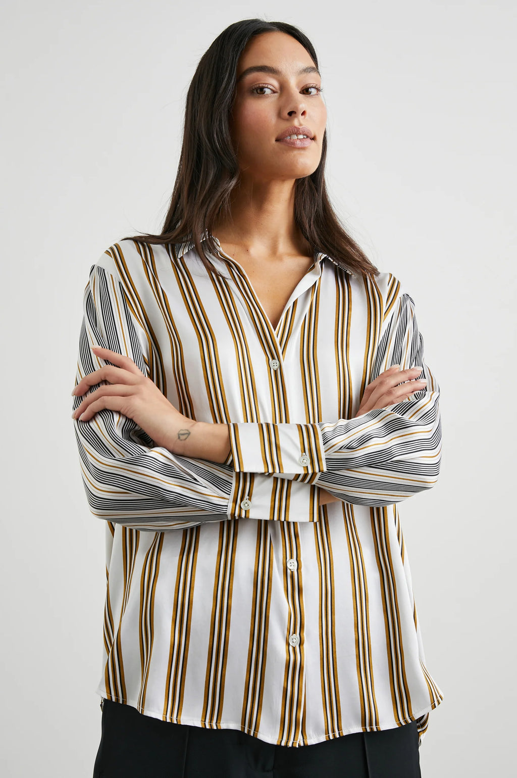 Dorian Shirt - Bronze Mix Stripe - Rails Clothing – Twist