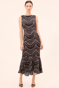 Patricia Dress - Stranded Pearls Satin