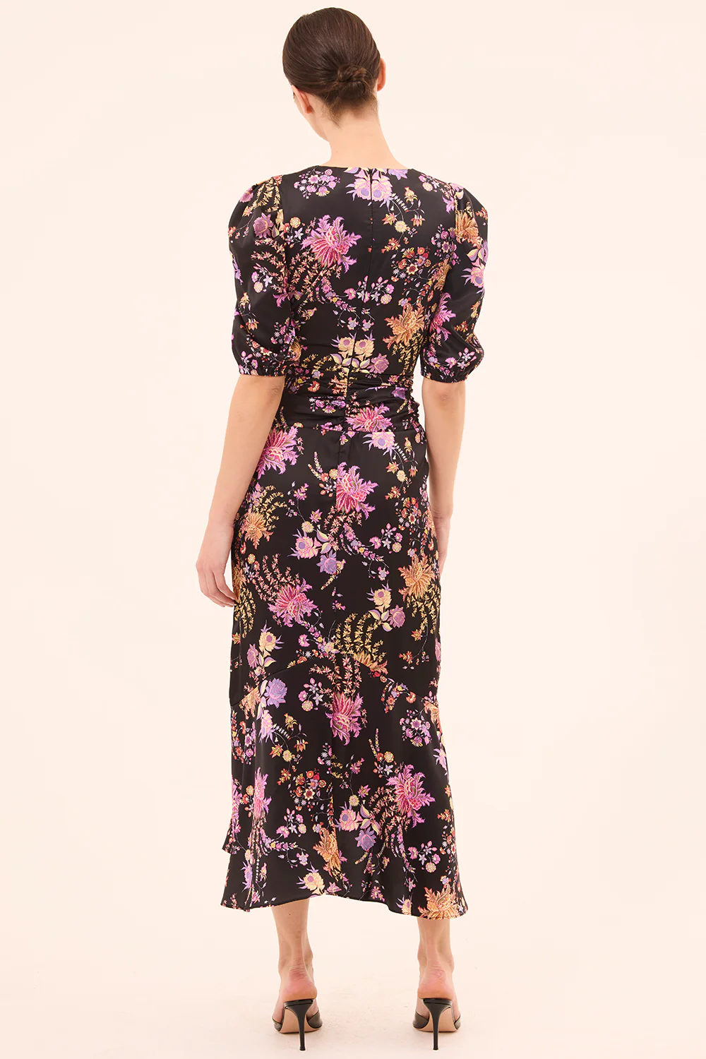 Rosalie Dress - Dusted Cluster Satin