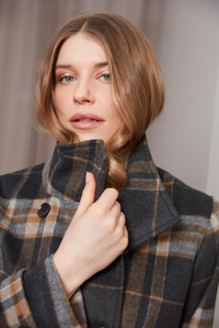Dakota Jacket - Charcoal/Camel Plaid