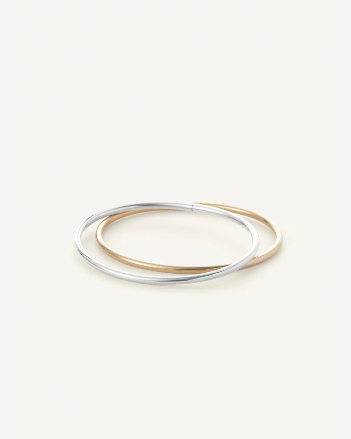 Dane Bangle Set - Water Resistant - Silver - M - 2pk