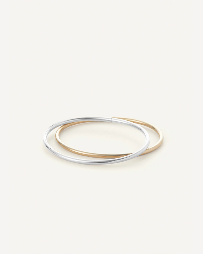 Dane Bangle Set - Water Resistant - Silver - M - 2pk