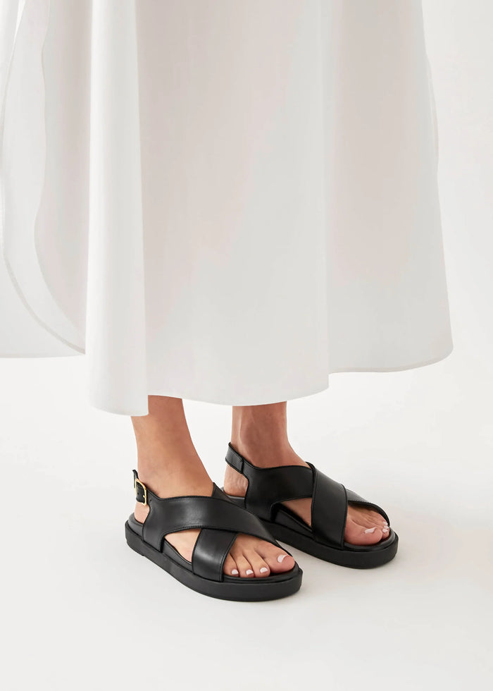 Nico Leather Sandals - Black