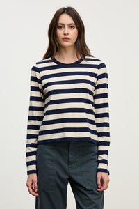 Maya Top - Navy Stripe