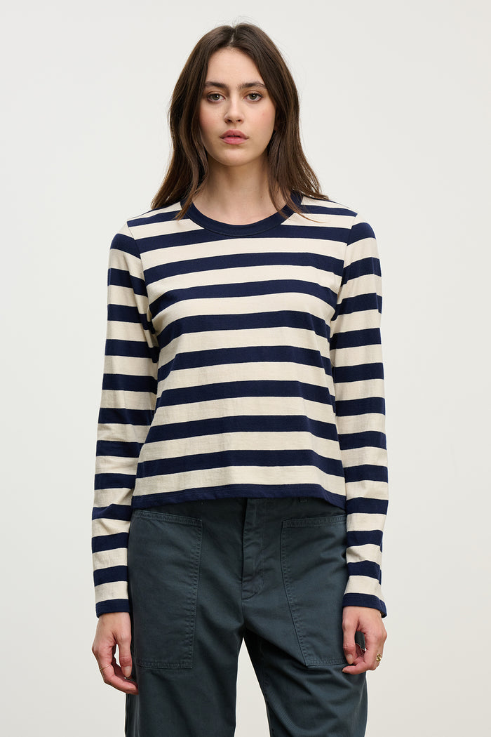 Maya Top - Navy Stripe