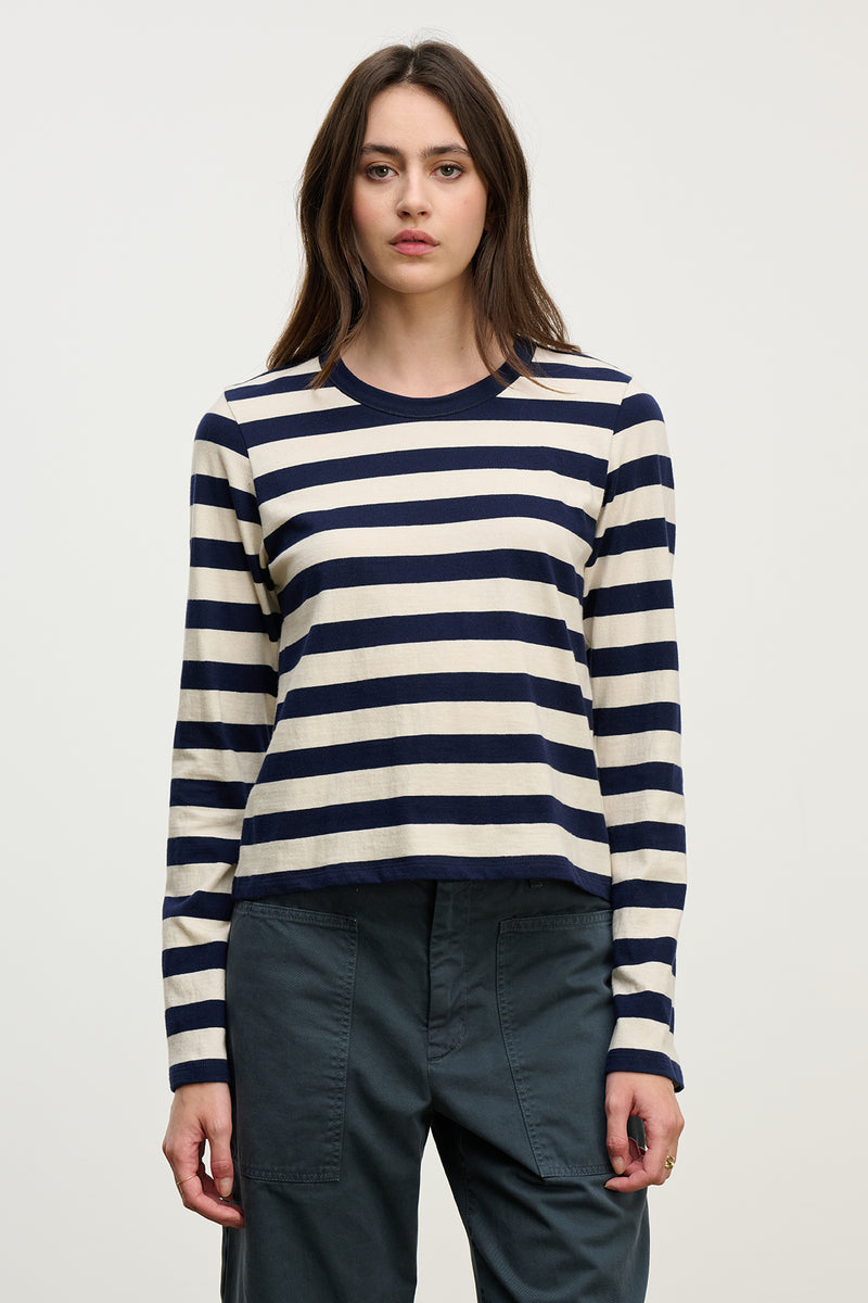 Maya Top - Navy Stripe