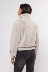 Ambra Short Fake Fur Jacket - Birch