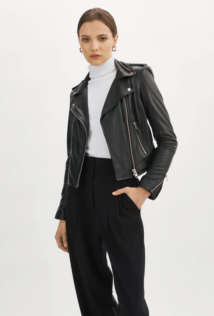 Donna Leather Jacket - Black