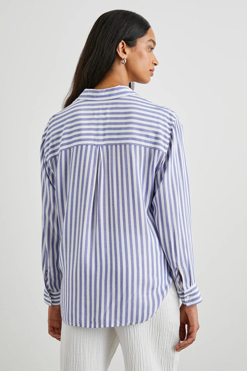 Elle Shirt - Blue White Stripe