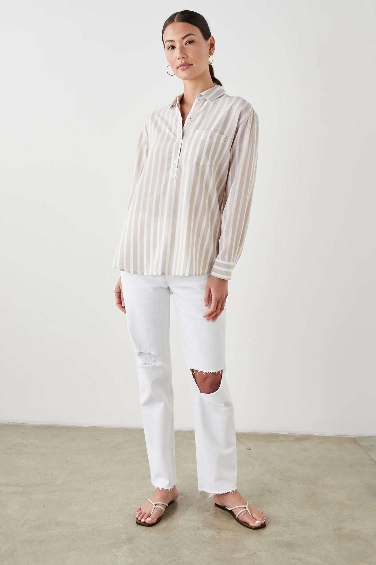 Elle Shirt - Natural Stripe