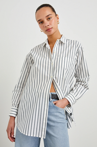 Elsa Shirt - Chalk Slate Stripe