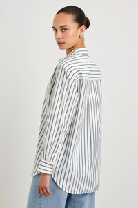 Elsa Shirt - Chalk Slate Stripe