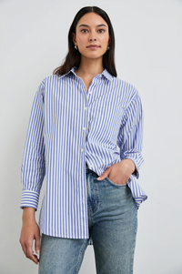 Elsa Shirt - Mariner White Stripe