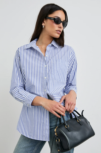 Elsa Shirt - Mariner White Stripe