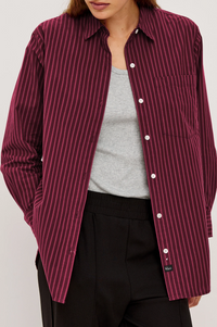 Elsa Shirt - Mulberry Stripe