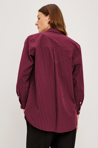 Elsa Shirt - Mulberry Stripe