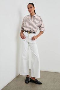 Elsa Shirt - Russet White Stripe