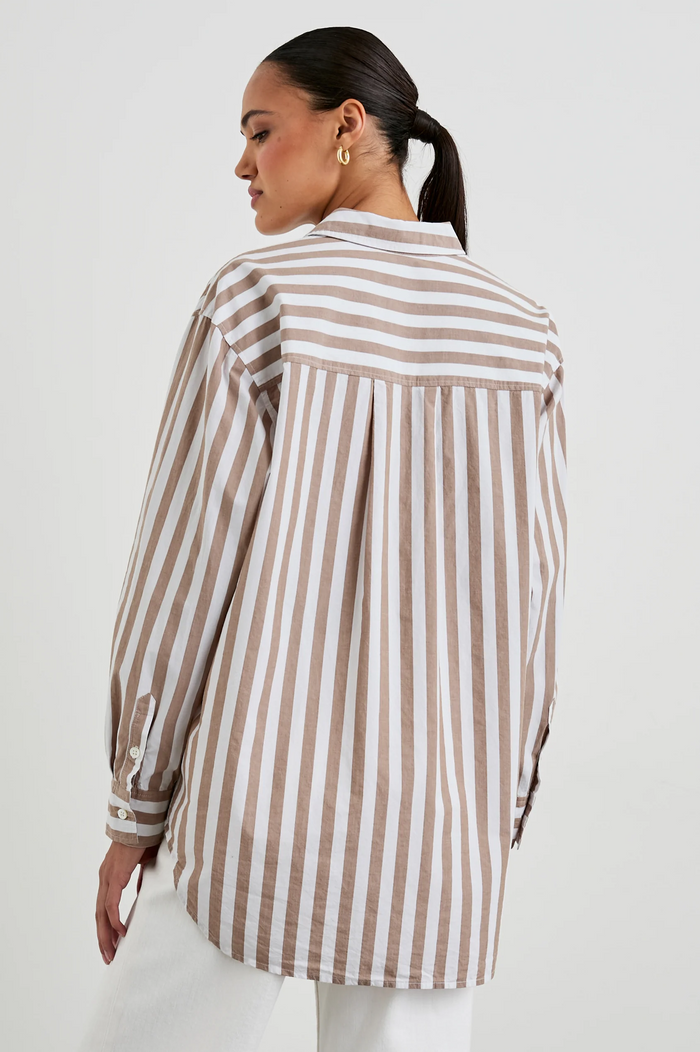 Elsa Shirt - Russet White Stripe