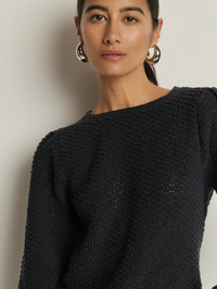 Etta Lace Popover - Jet Black