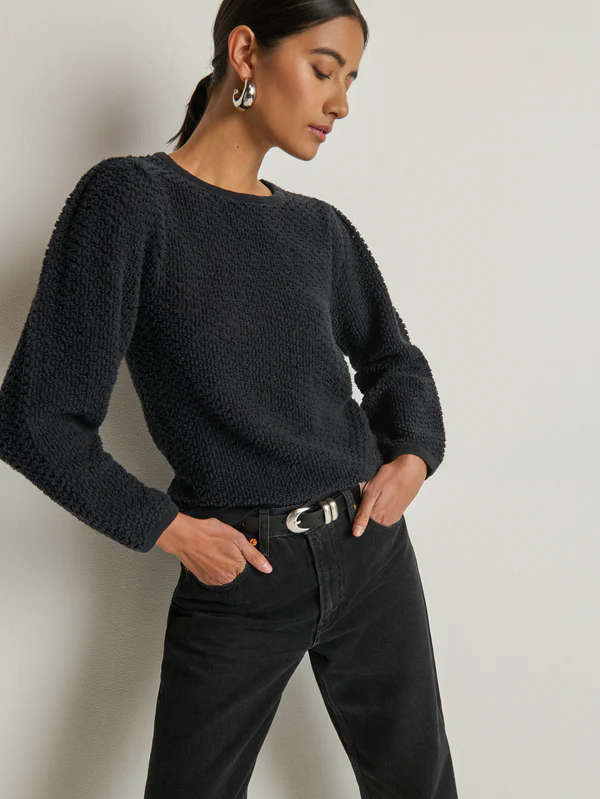 Etta Lace Popover - Jet Black