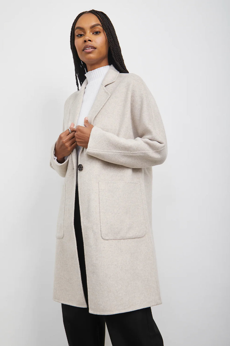 Grey longline wool clearance coat