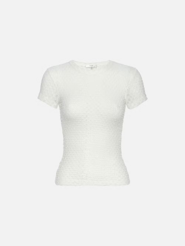 Mesh Lace Baby Tee - Off White