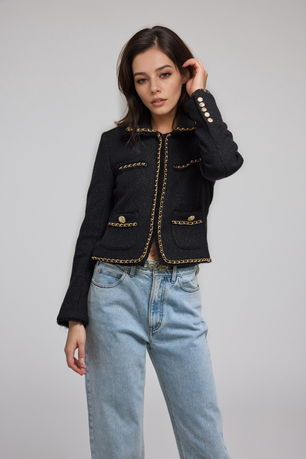 Suvi Tweed Jacket - Black