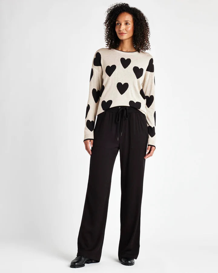 Lottie Sweater - Black Hearts