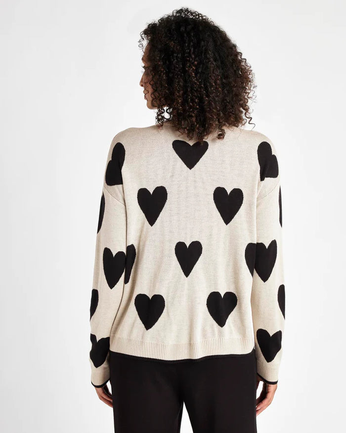 Lottie Sweater - Black Hearts
