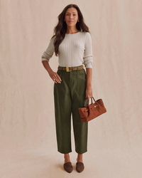 Georgie Pointelle Sweater - Pale Oak Heather